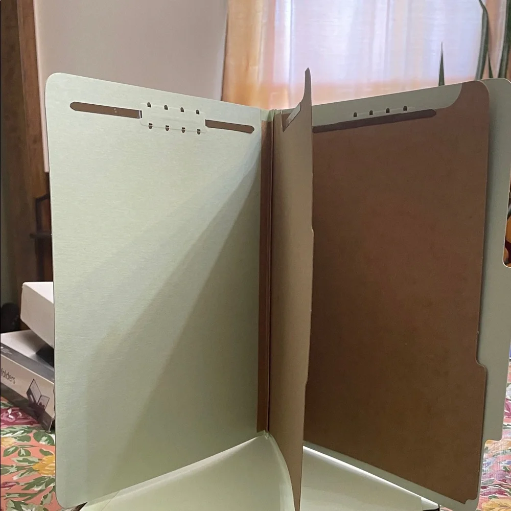 Office Depot Light Green Classification Folders